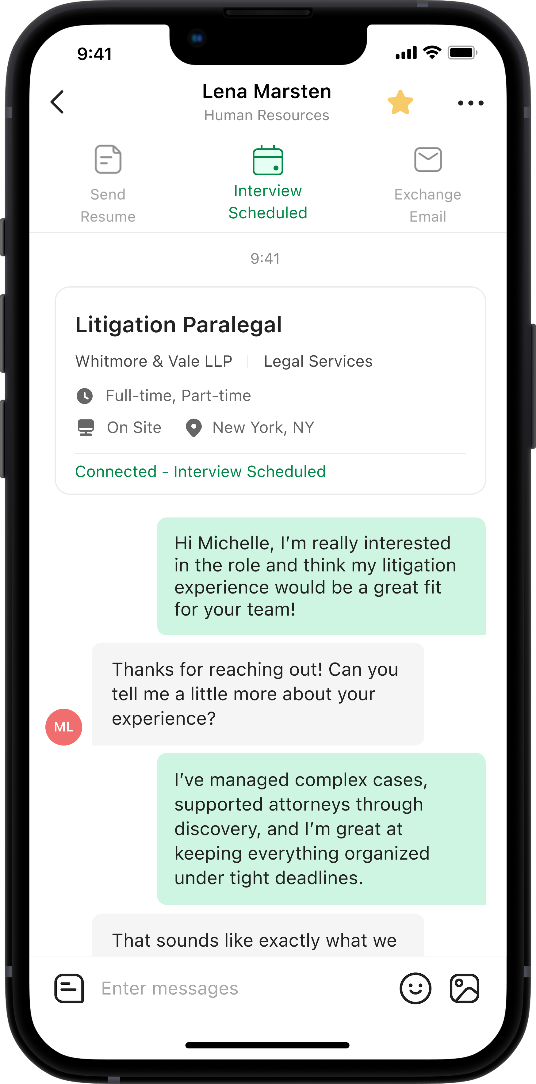Step 3 - Chat to apply